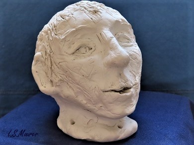 Kopf aus Modelliermasse