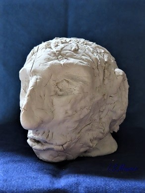 Kopf aus Modelliermasse