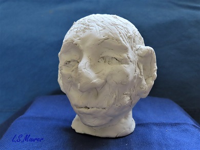 Kopf aus Modelliermasse