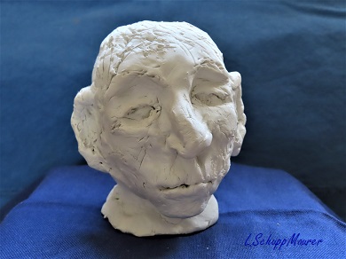 Kopf aus Modelliermasse