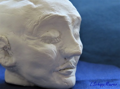 Kopf aus Modelliermasse