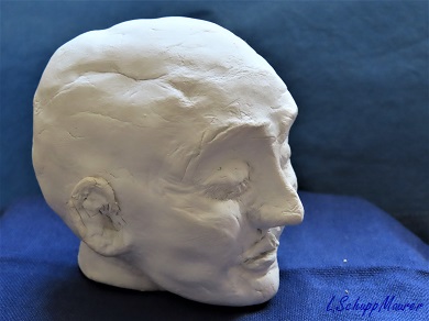 Kopf aus Modelliermasse