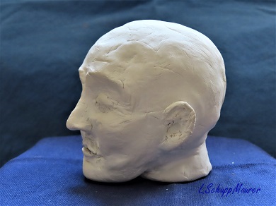 Kopf aus Modelliermasse