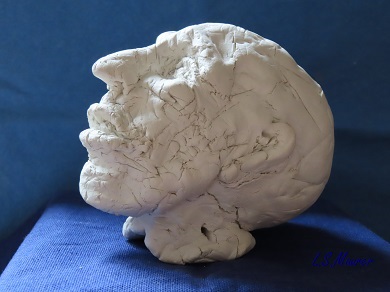 Kopf aus Modelliermasse